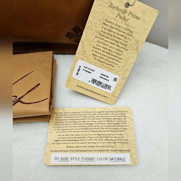 PATRICIA NASH Nazaire Framed Front Pocket Leather Crossbody - Picture 8 of 10